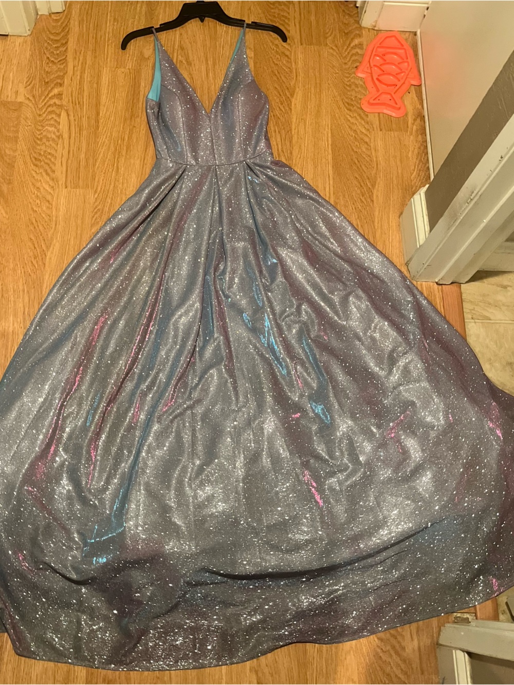 Blondie Nites Glitter Dress with Light Blue Lining